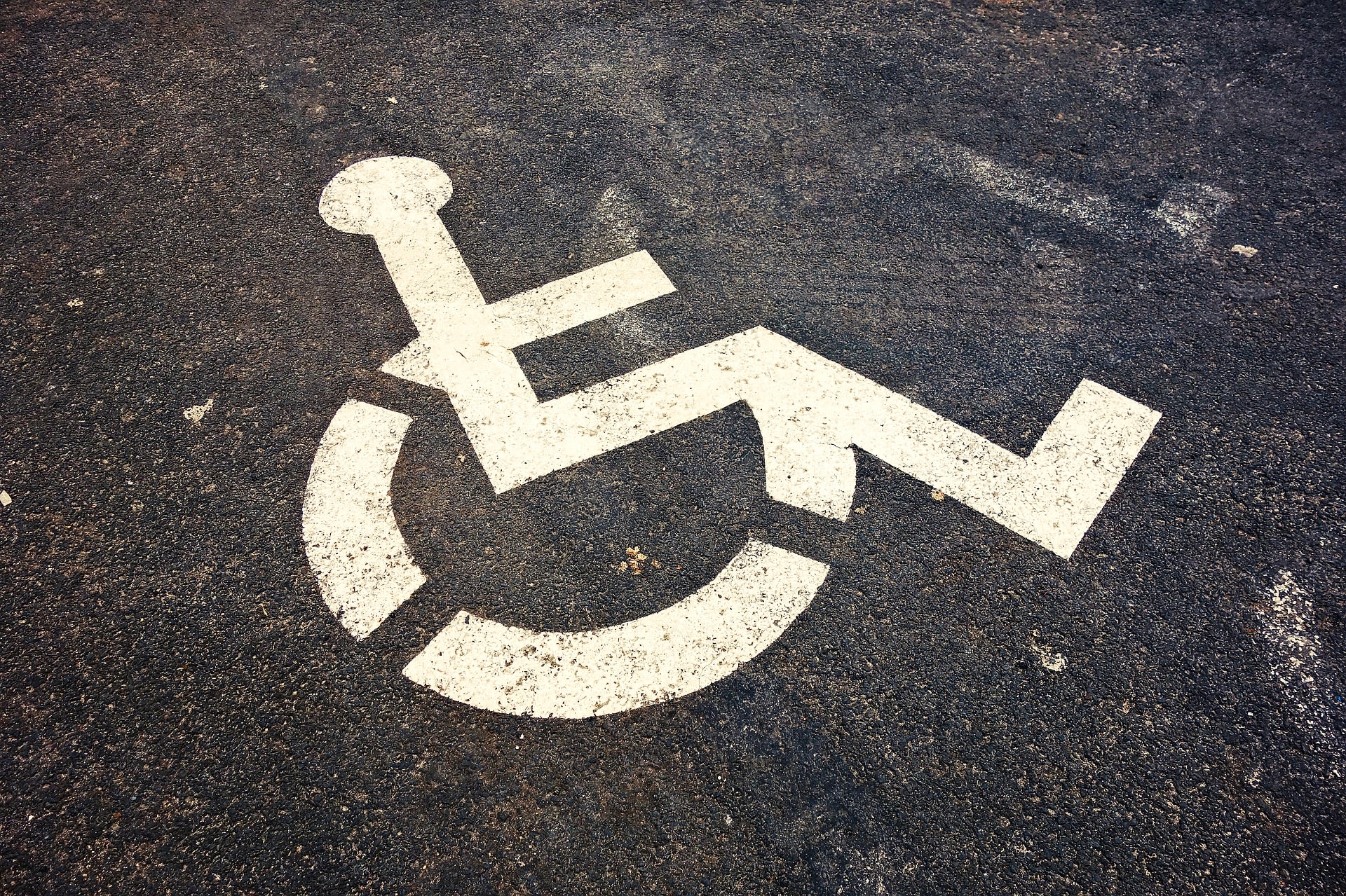decorative image of a disabled parking space