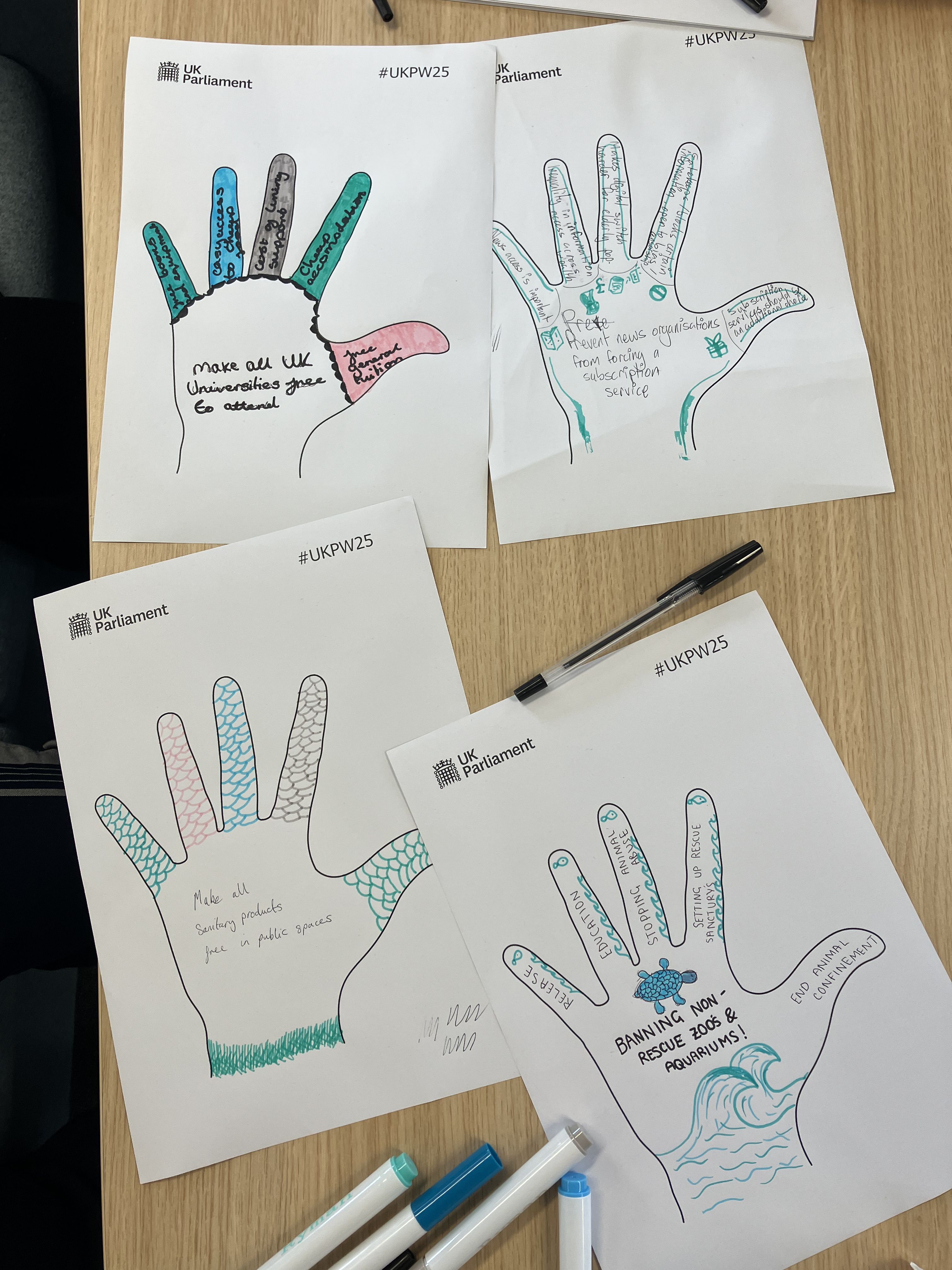 Image of a petitions learning activity at an MP Summer School