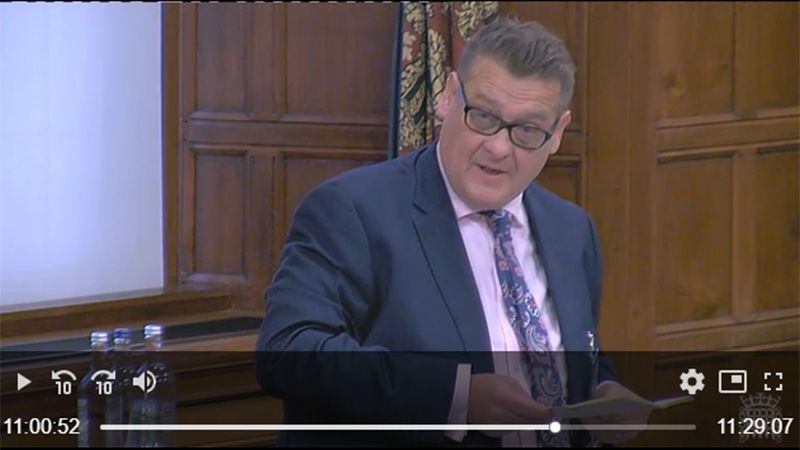 Screenshot and link to the video broadcast of the debate