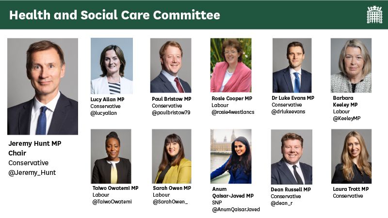 Health and Social Care Committee membership at the time of publication - link goes to page on committees.parliament.uk website