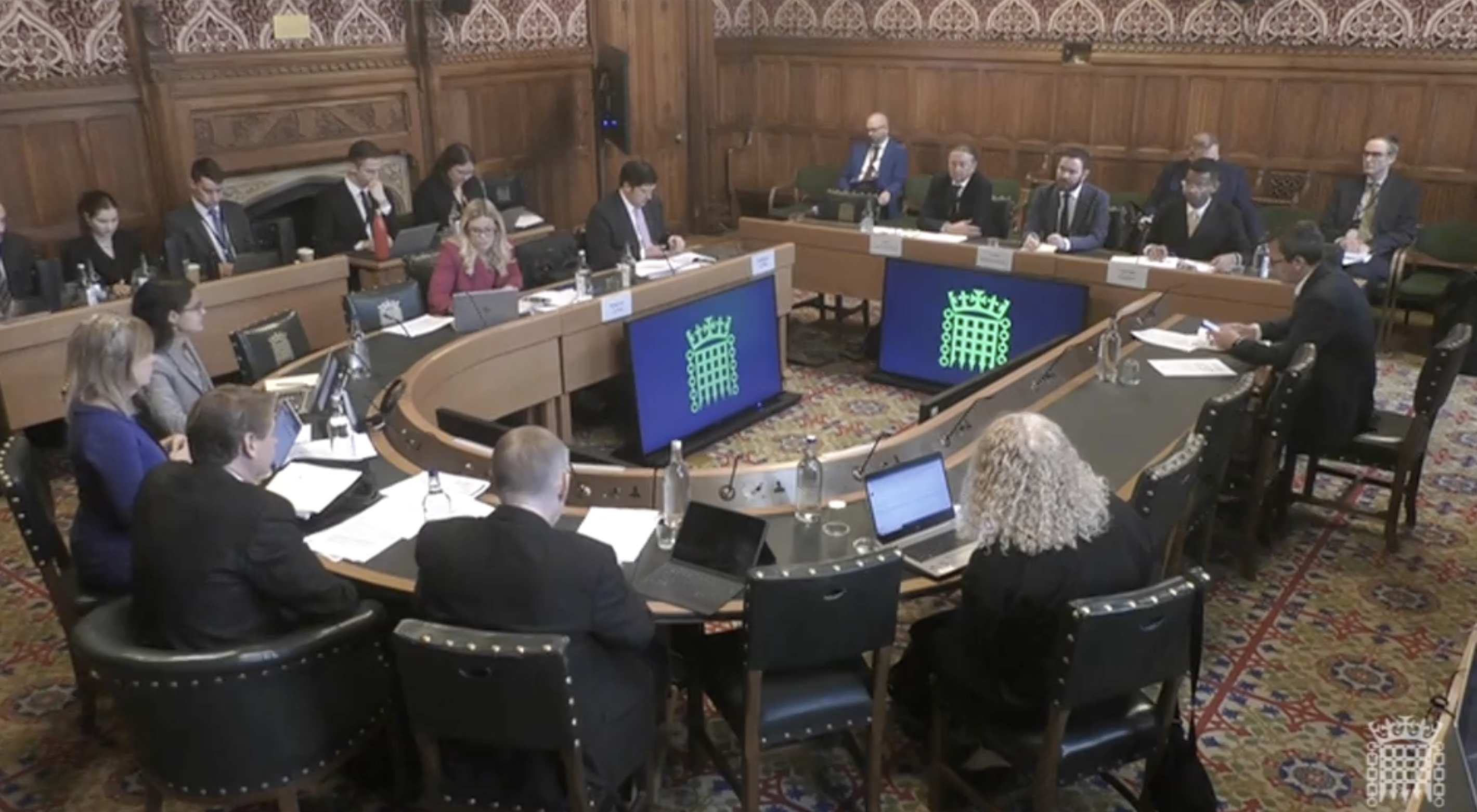 The Education Committee in a select committee meeting room in UK Parliament.