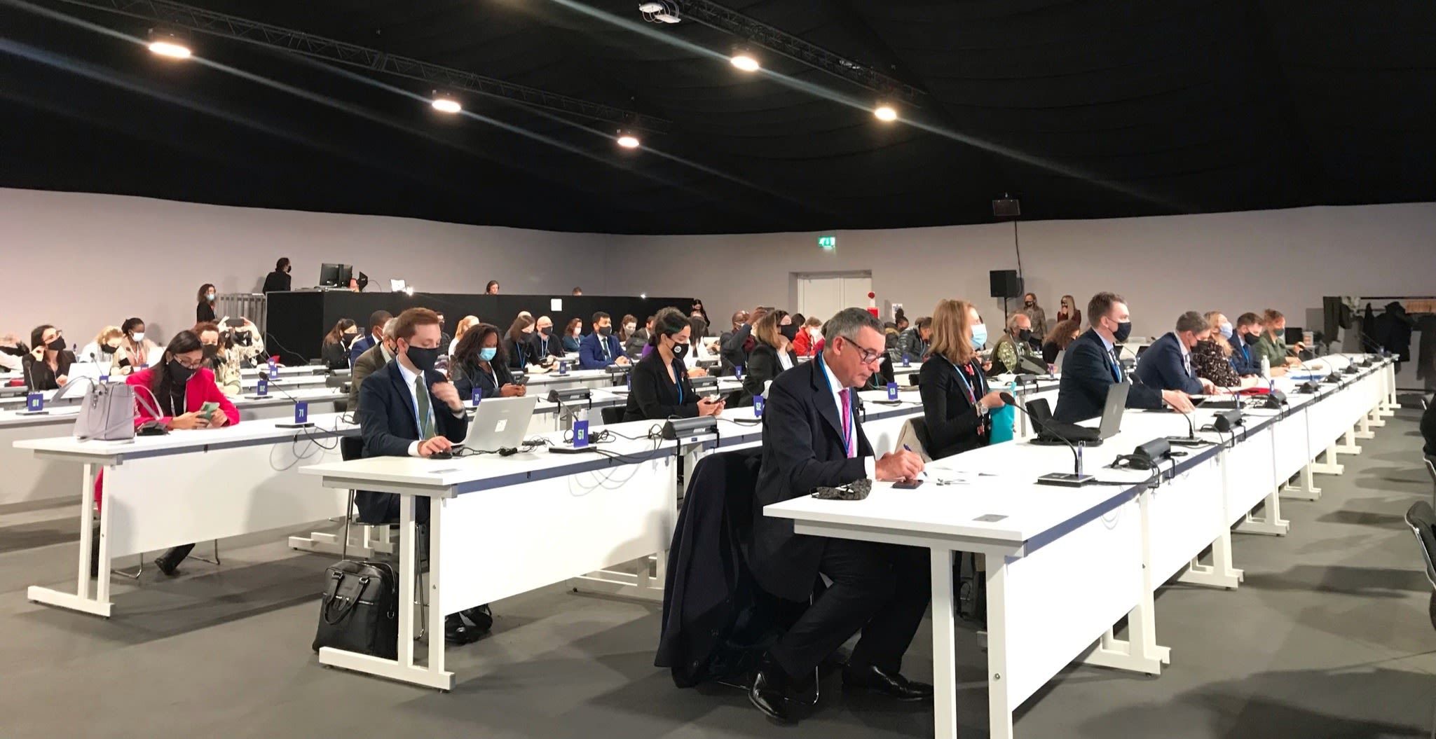 "Over 100 COP26 participants filled Meeting Room 4 of Glasgow’s SEC centre"