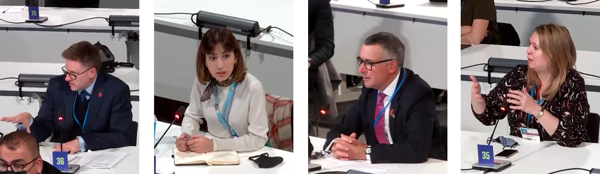 "From left to right: Steve Brine MP, Pegah, Bernard Jenkin MP, Karen Bradley MP"