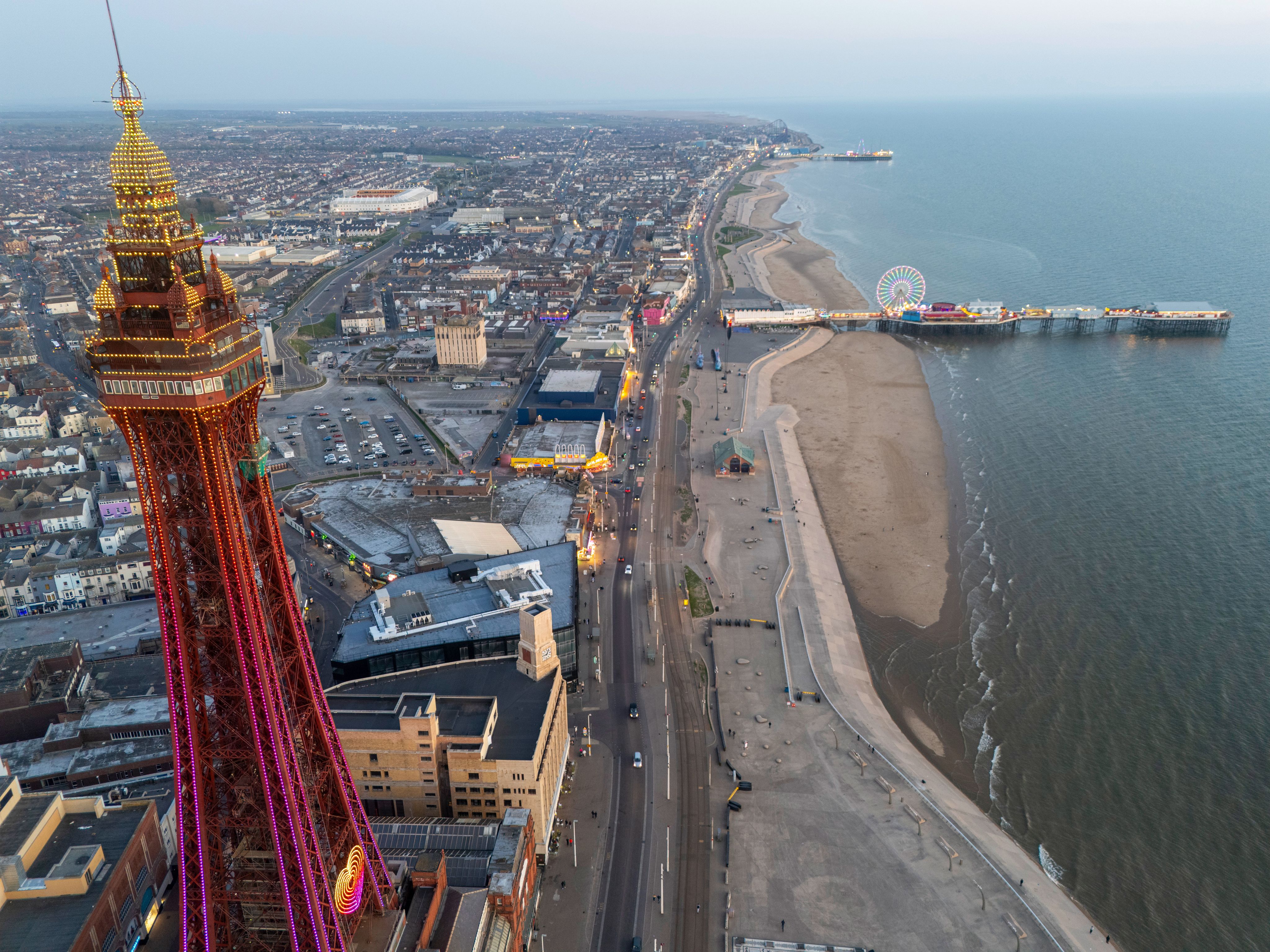Blackpool tower and beach