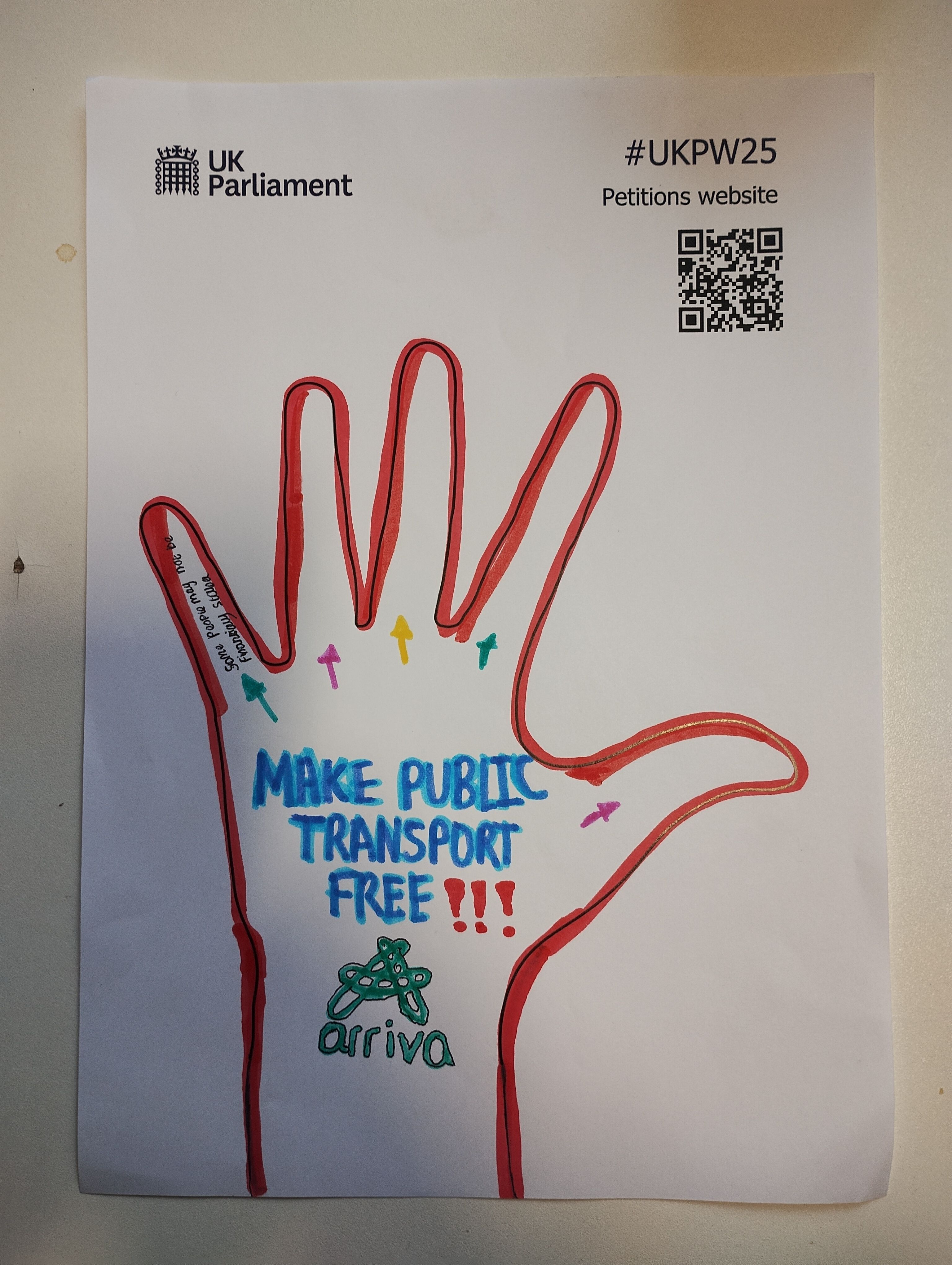 Artwork about petitions made by a participant