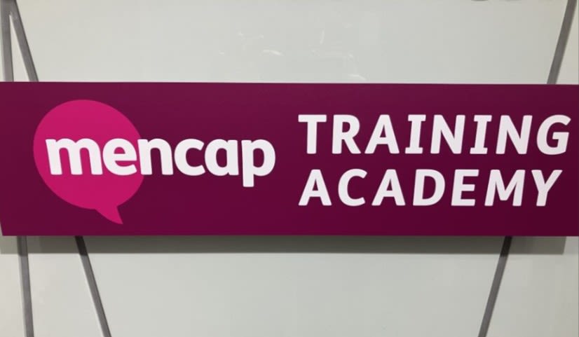 A mencap sign, a venue for one of our community sessions