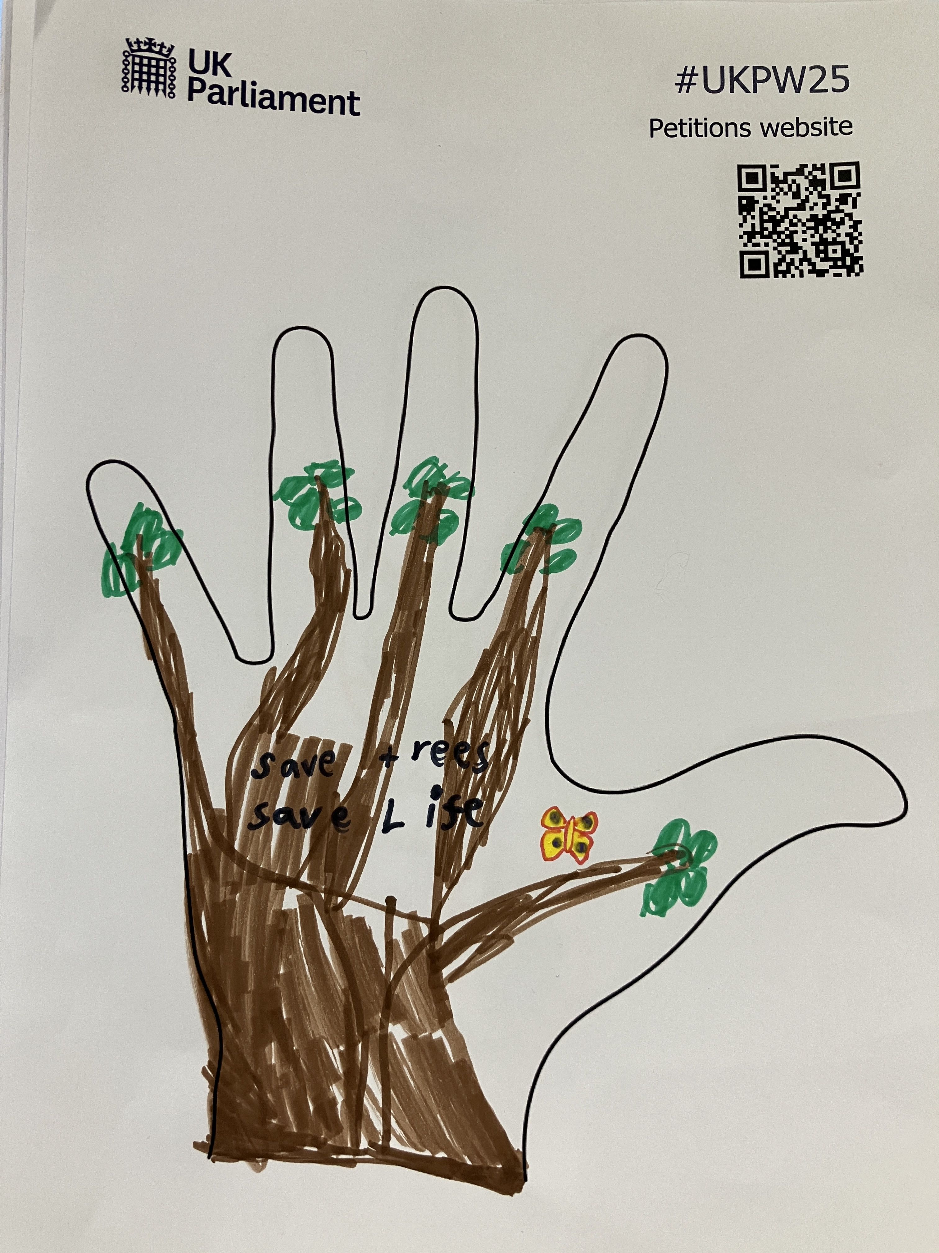 Artwork about petitions made by a participant