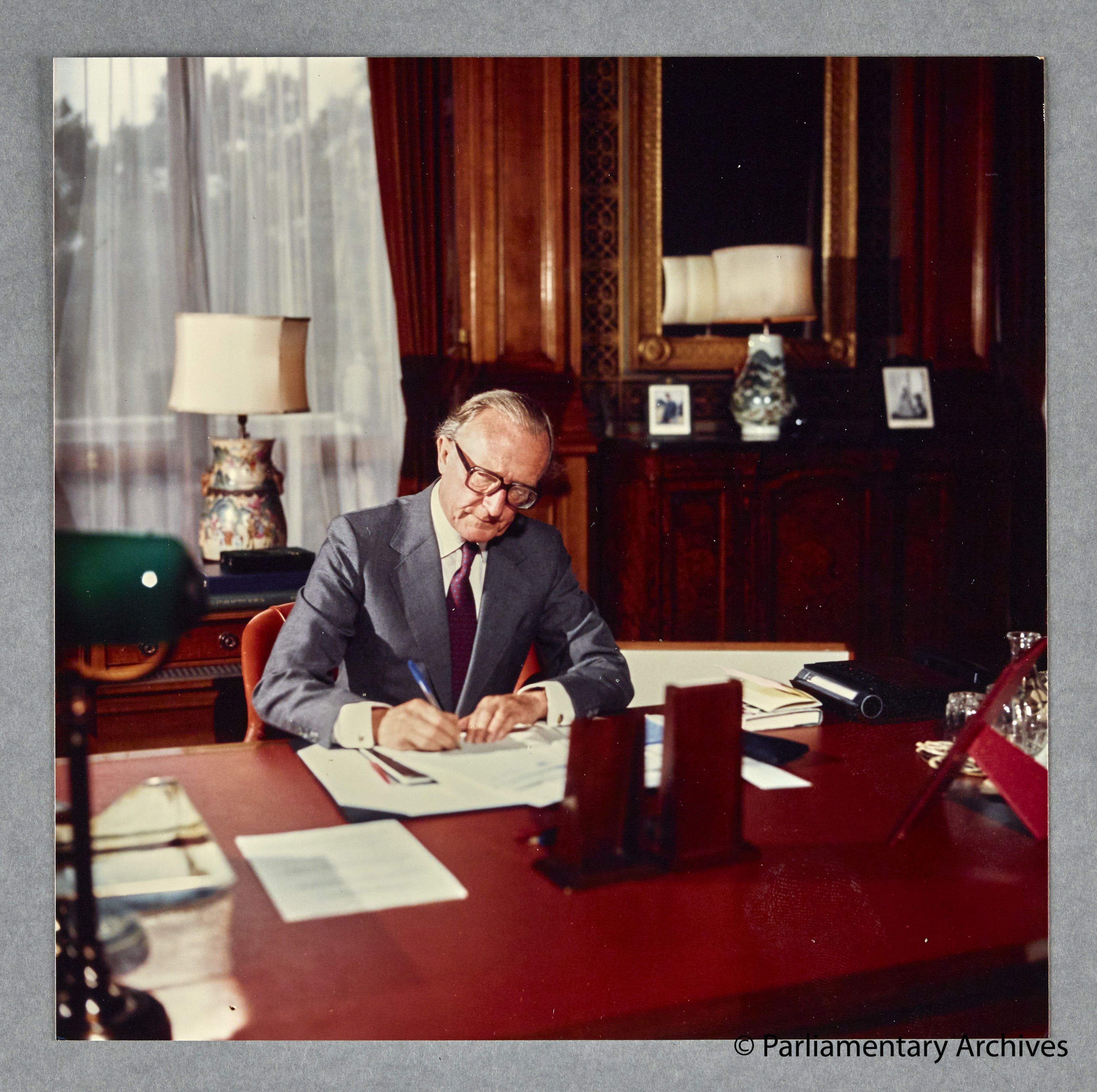Photograph of Lord Carrington, Foreign Secretary 1979-1982. 