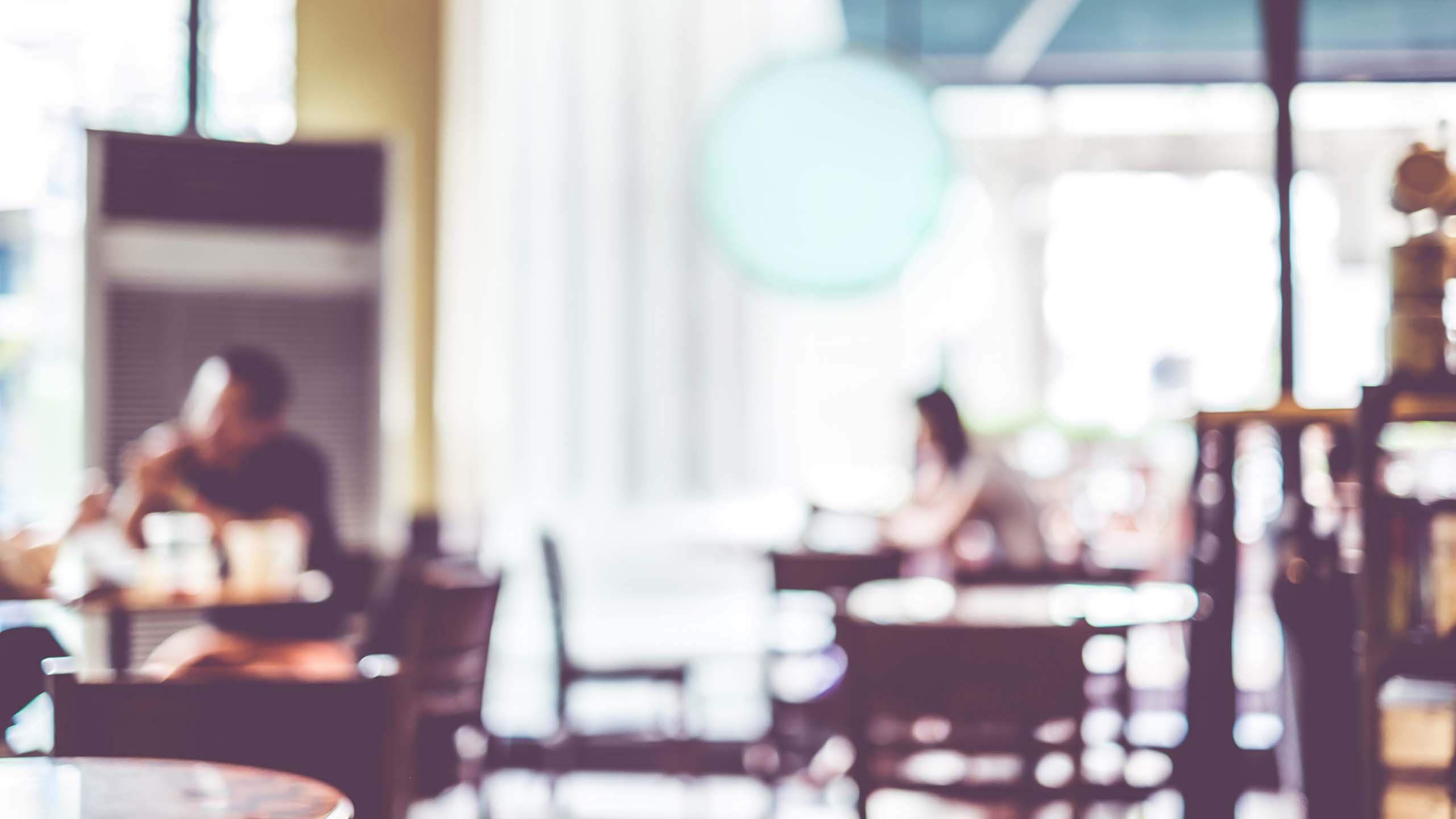 A few customers in a local café