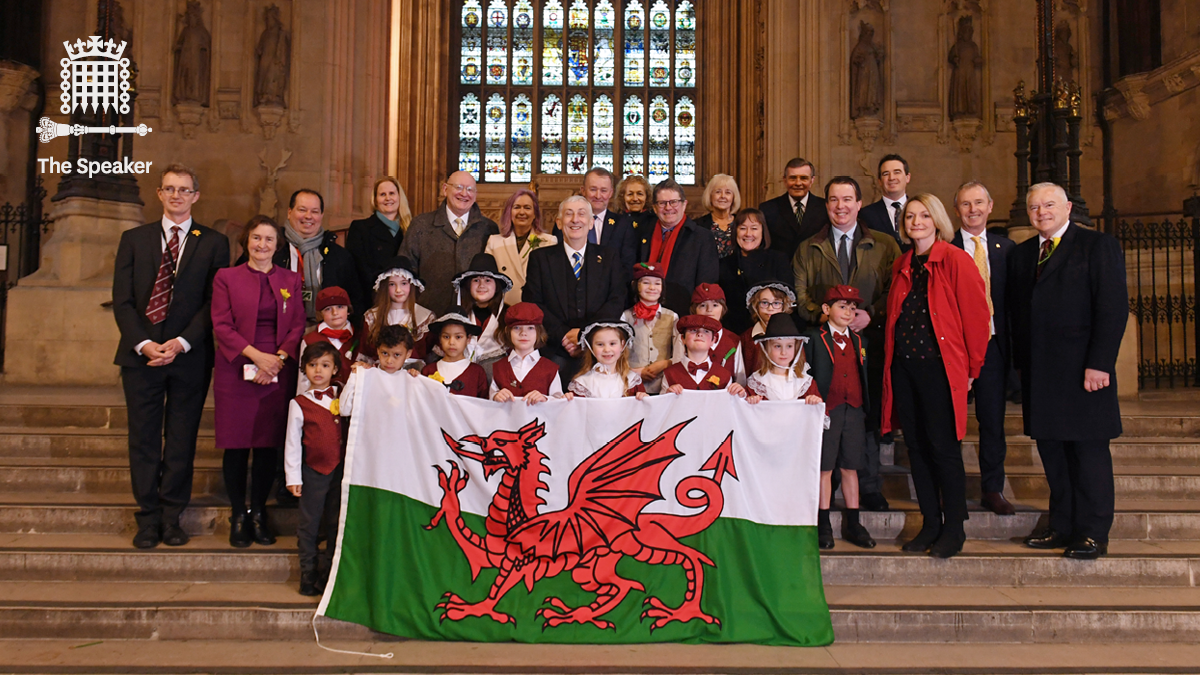 Speaker with school children