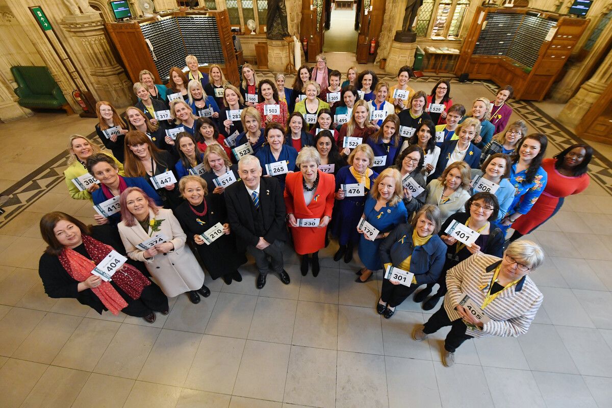 Mr Speaker with women MPs for International Women's Day